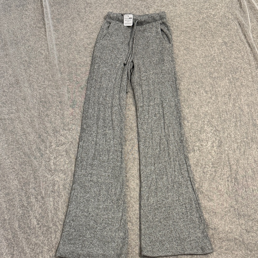 Fashion Nova Heather Gray Knit Pants